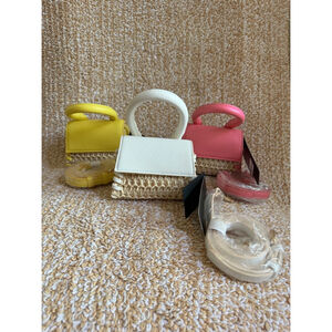 Forever 21 Faux Leather & Raffia Top Handle Mini Bag(s)